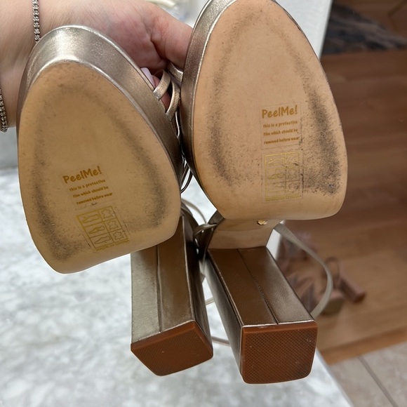 NEW Raye The Label Metallic Heels - Picture 9 of 13